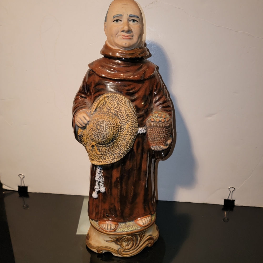 Vintage Decanter Of Monk Frangelico 12 1/2 " Tall Collectable item